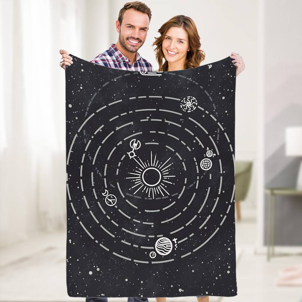 Outer Wilds Solar Circle System Blanket